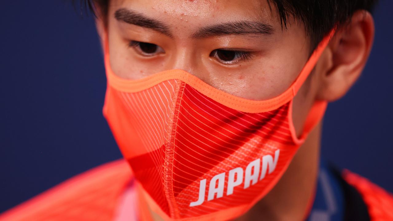 Gold medallist Daiki Hashimoto of Team Japan looks on during the Men's All-round Final. Picture: David Ramos/Getty Images