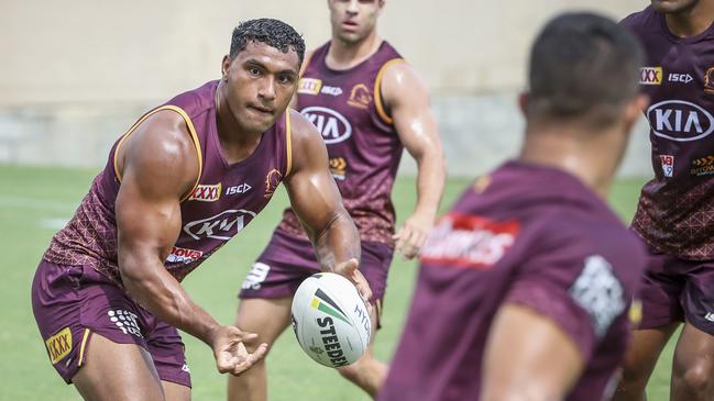 Tevita Pangai Jr. could be a big scorer if he can keep from being suspended. Picture: AAP Image/Glenn Hunt