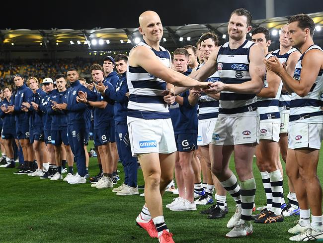 Ablett after his final game with Geelong, the 2020 grand final. Picture: Quinn Rooney/Getty Images.