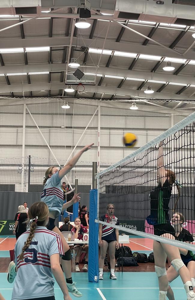 Australian Volleyball Schools Cup game between Lake Ginninderra and Heathfield. Photo: Hannah Davies.