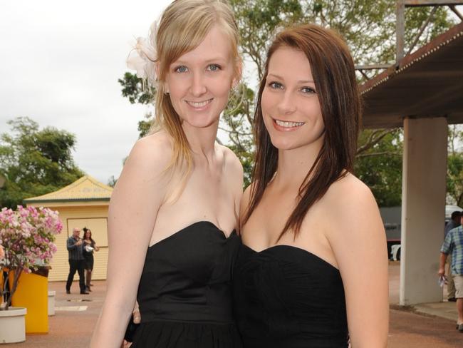 Stephanie Nicholls and Casey Wilson at the 2011Townsville Ladies Day Races held at the Cluden Race Track