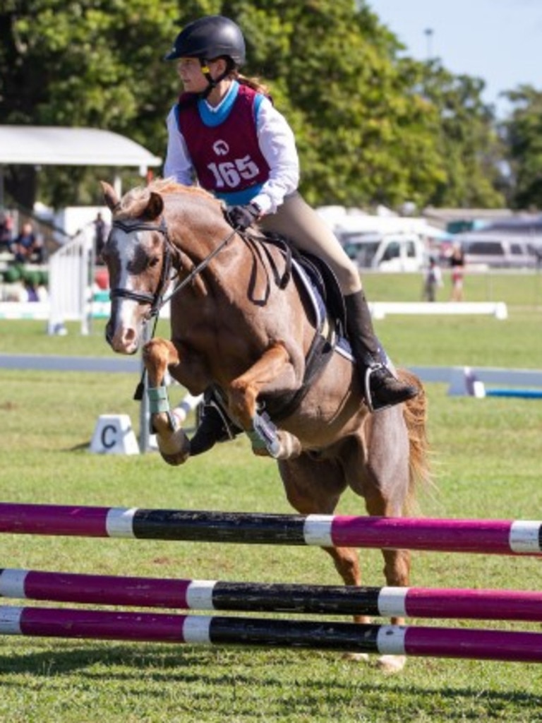 Francesca Corkey at the 2023 PQC State Showjumping Championships.