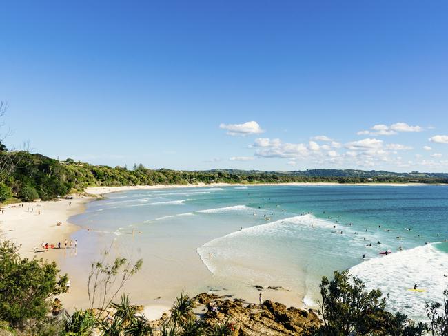 BYRON BAY  ..  for Angela Saurine story  ..  great surf conditions prevail for surfers at Byron Bay