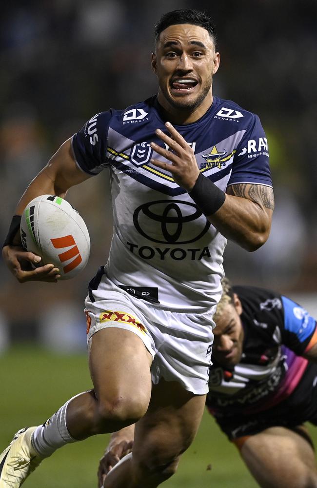 NRL 2024 RD22 Wests Tigers v North Queensland Cowboys – Valentine Holmes. Picture: NRL Photos