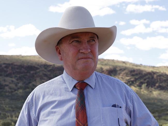 FEDERAL ELECTION 2022 13/4/2022. Deputy Prime Minister Barnaby Joyce at The Old Quarry Alice Springs. Picture Brad Hunter, Office of the Deputy PM