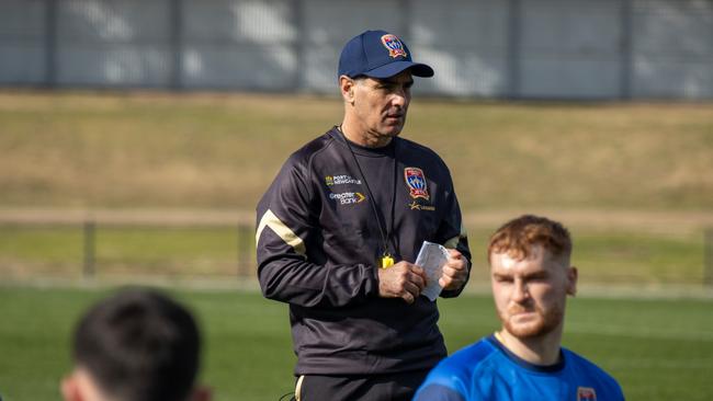 Newcastle Jets men's A-League coach Rob Stanton on his first day on the job. Picture: supplied