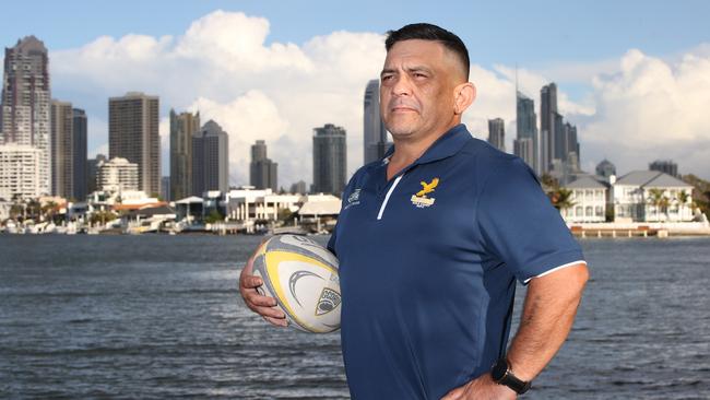 Retiring Gold Coast Eagles rugby union coach Jason North at Overall Park at Southport. Picture Glenn Hampson