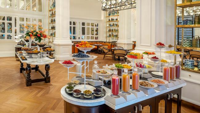Unless I’m staying at a property that’s celebrated for its breakfast menu such as Raffles Singapore, I’d much rather research a café nearby that’s favoured by locals. Picture: Raffles Singapore.