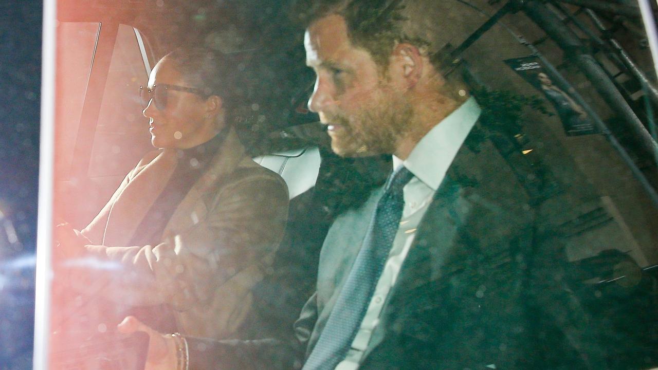 Meghan and Harry were photographed in a car in New York, where they are on a three-day work trip. Picture: Ulices Ramales/Backgrid