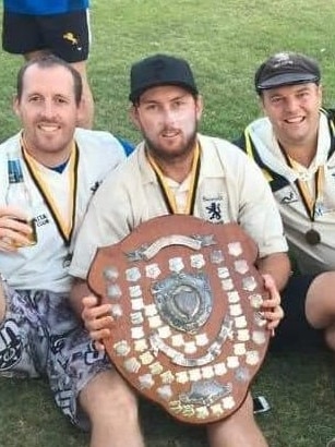 Mr Deering (centre) was a cricket talent who once played for WA's Under-17s side next to Mitch Marsh and Sam Whiteman. Picture: Facebook / Balcatta Cricket Club