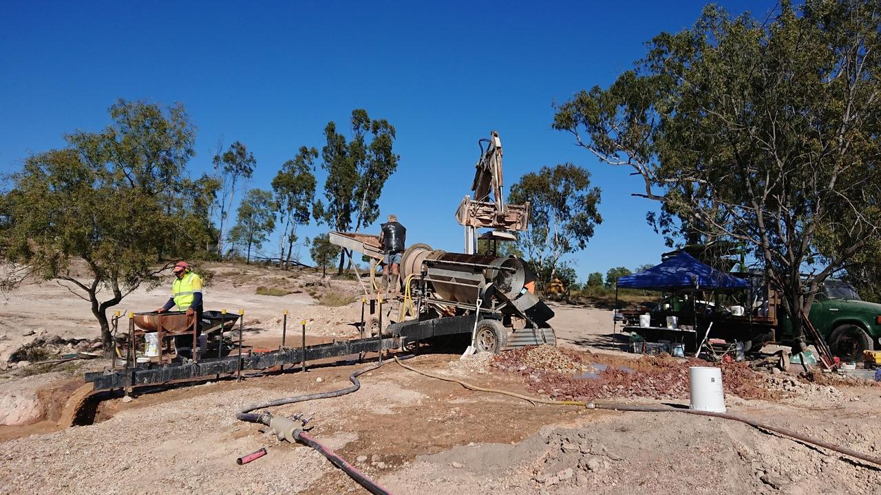 Water processing set-up at the Clermont gold project site.