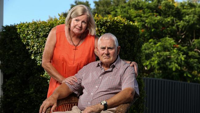 Retired Navy Lieutenant John Boland alongside wife Marg Boland. Picture: Zak Simmonds