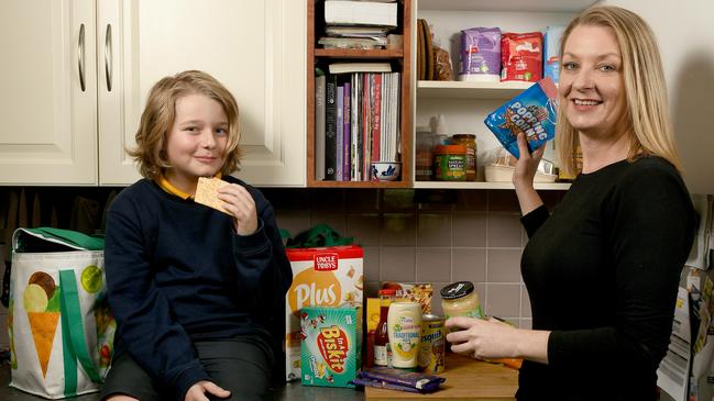 Sarah Naffin with son Eden at home. Picture: Naomi Jellicoe