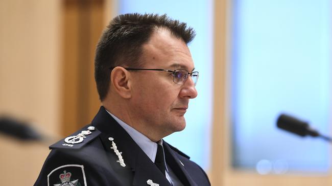 Commissioner of the Australian Federal Police Reece Kershaw. Picture: AAP/Lukas Coch