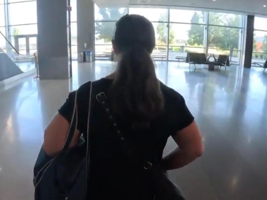 Ms Solari says she was given a $500 flight voucher and a $45 meal voucher from the airline but is still threatening legal action. Picture: KRCA 3
