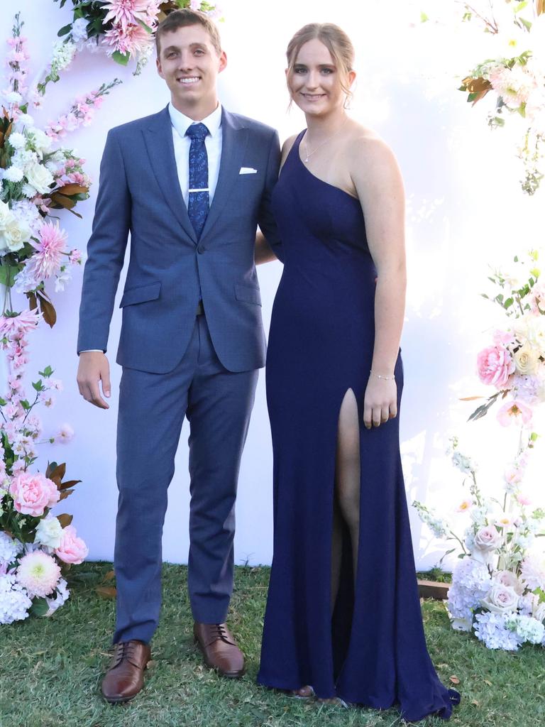 Jazlyn with formal partner at the 2024 St Ursula's College formal.