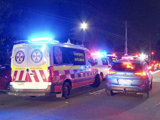 Both the injured man and woman were rushed to Royal Prince Alfred Hospital. Picture: TNV