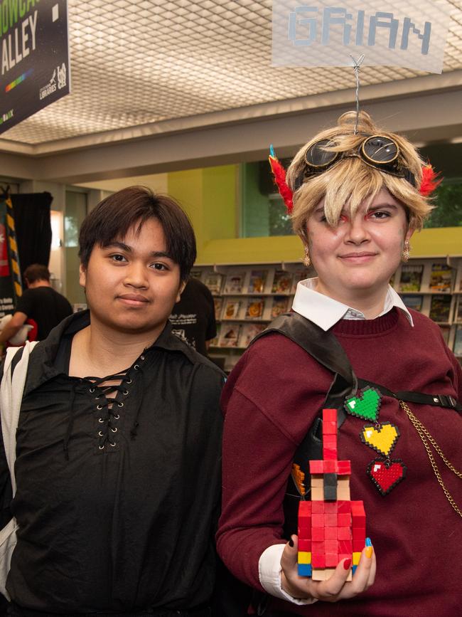 Max Cabahug and Roe Kern at the City of Darwin Geektacular event, 2024. Picture: Pema Tamang Pakhrin