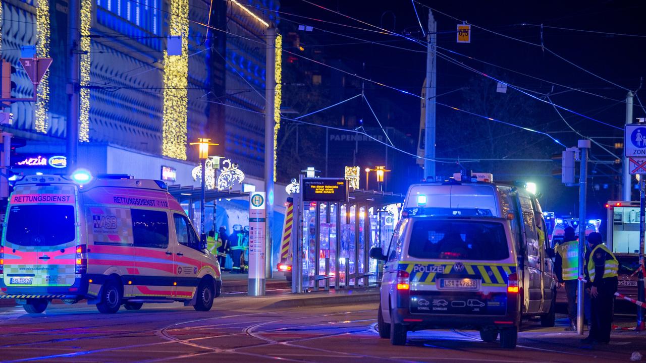 Ambulances and fire engines rushed to the chaotic site. Picture: Craig Stennett/Getty