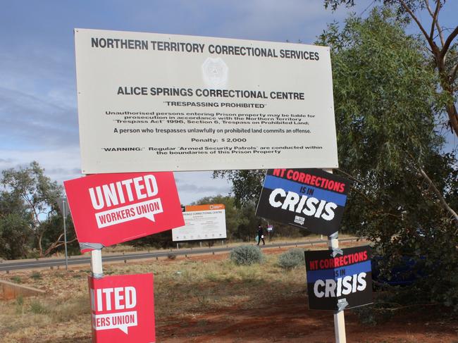 Alice Springs correctional officers have walked off their jobs amid an enterprise agreement breakdown. Picture: Lee Robinson