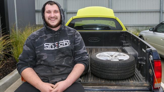 Car enthusiast Trent Paulus was fined $800. Picture: Brendan Beckett