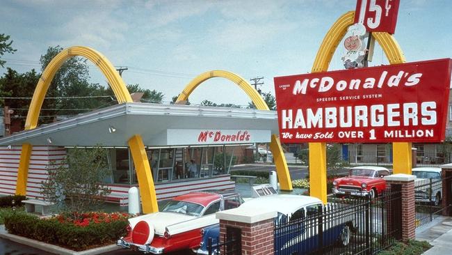 I drink your milkshake ... Ray Kroc's first McDonalds restaurant in Des Plaines, Illinois in 1955. The rise of the fast food giant is set to be turned into a drama along the lines of There Will Be Blood and The Social Network. Picture: Supplied