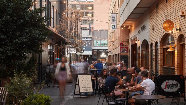 Outdoor dining fees will be scrapped in places like Peel St. Picture: MATT LOXTON