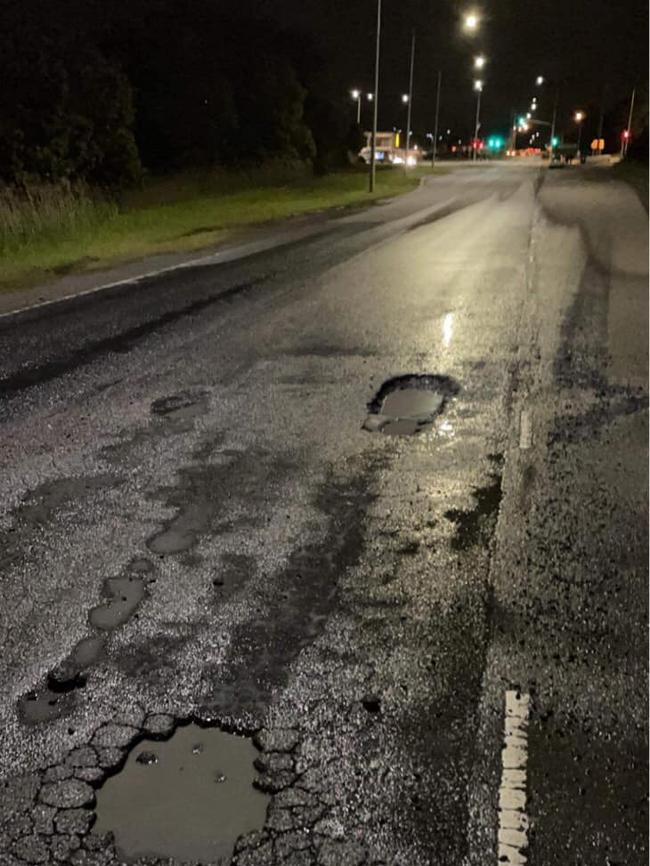 Some of the potholes in Cardinia.