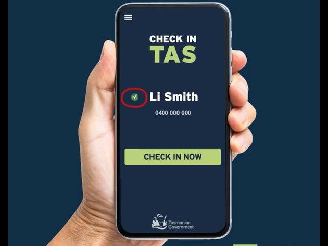 A green tick will appear next to your name once you’ve successfully connected your proof of Covid vaccination with your Check In Tas app.