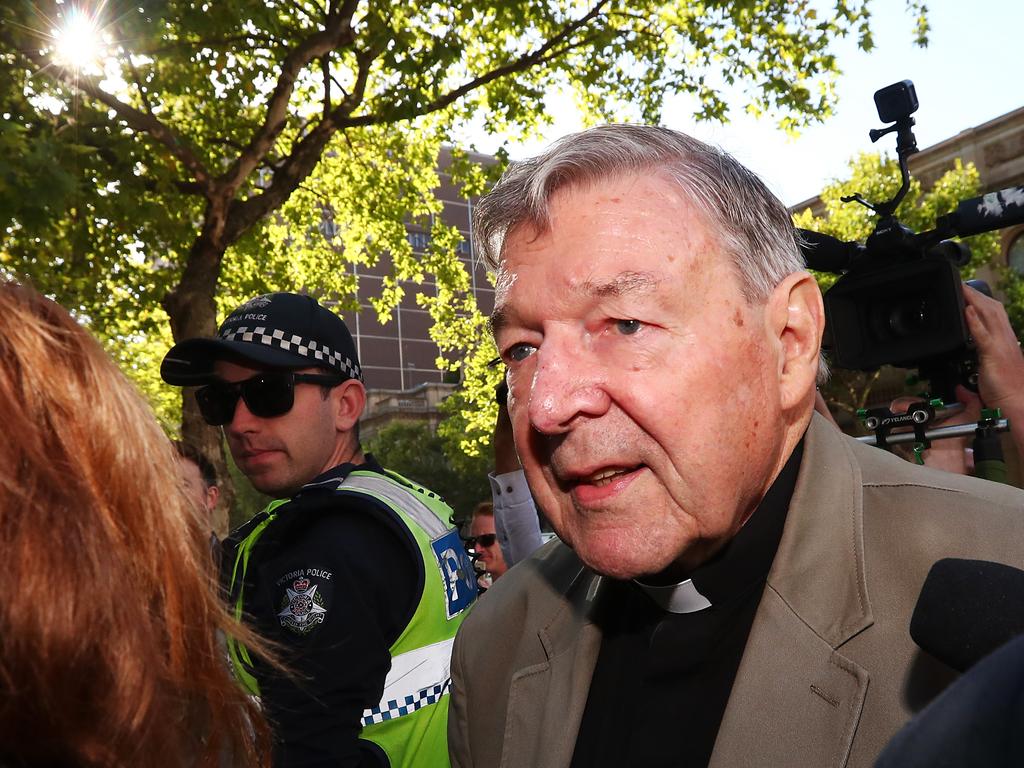 Pell arriving in court in Melbourne. Picture: Michael Dodge/Getty Images