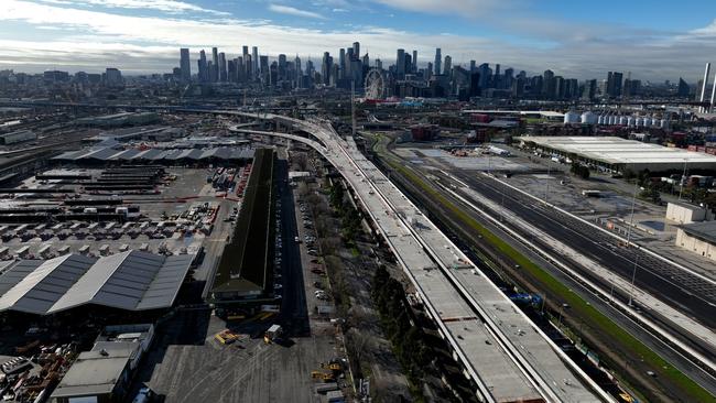 Aerial images of the new Footscray Rd.