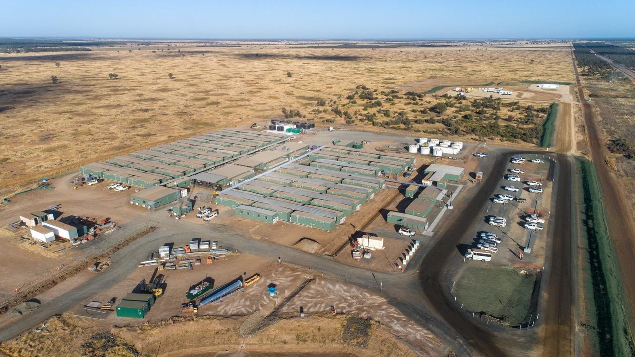 This drone shot captures the scope of Adani Australia's workers accommodation camp after announcing they had surpassed over $1 billion in contracts for the Carmichael Coal Mine and Rail Project.