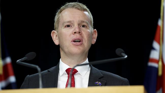 New Zealand Prime Minister Chris Hipkins speaks to reporters. Picture: Getty Images.