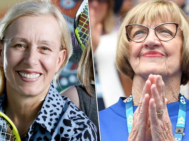 Martina Navratilova and Margaret Court