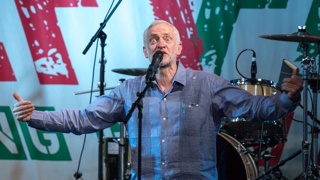 He’s a no-show this year, but in 2017 Labour Party leader Jeremy Corbyn addressed crowds at Left Field Stage at Glastonbury. Chris J Ratcliffe/Getty