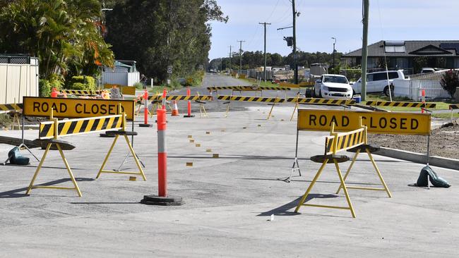 Carrs Drive roundabout work in Yamba - which will close the intersection over New Years