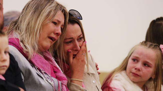 Ellie’s mother, Tracey Gangell, and sister Danielle Price. Picture: Zak Simmonds