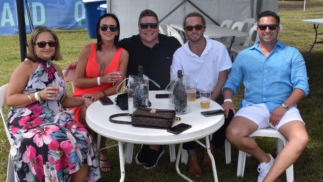 Renee Gitz, Carlie Shaw, Brett Vidler, Grant Williams and Allan Buzan enjoy their day at the Polo By the Sea event in Maroochydore. Picture: Eddie Franklin