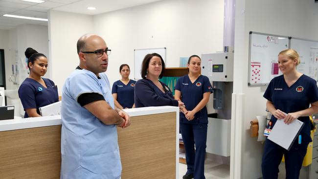 Front line doctors, nurses and ICU workers at Westmead Hospital. Picture: Toby Zerna