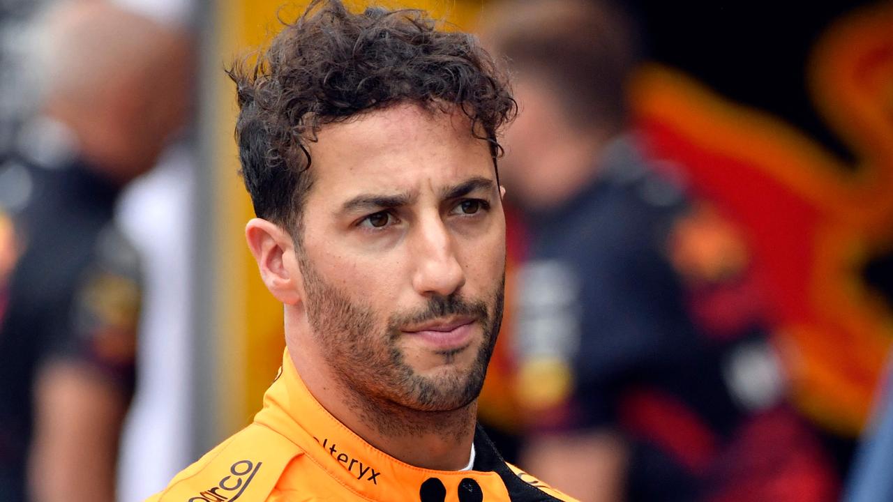 McLaren's Australian driver Daniel Ricciardo waits ahead of the qualifying session for the Belgian Formula One Grand Prix at Spa-Francorchamps racetrack in Spa, on August 27, 2022. (Photo by Geert Vanden Wijngaert / POOL / AFP)