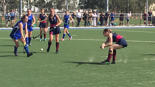 Anna Scrooper scores for BSHS in the QGSSSA top of the table clash between BSHS and BGGS.