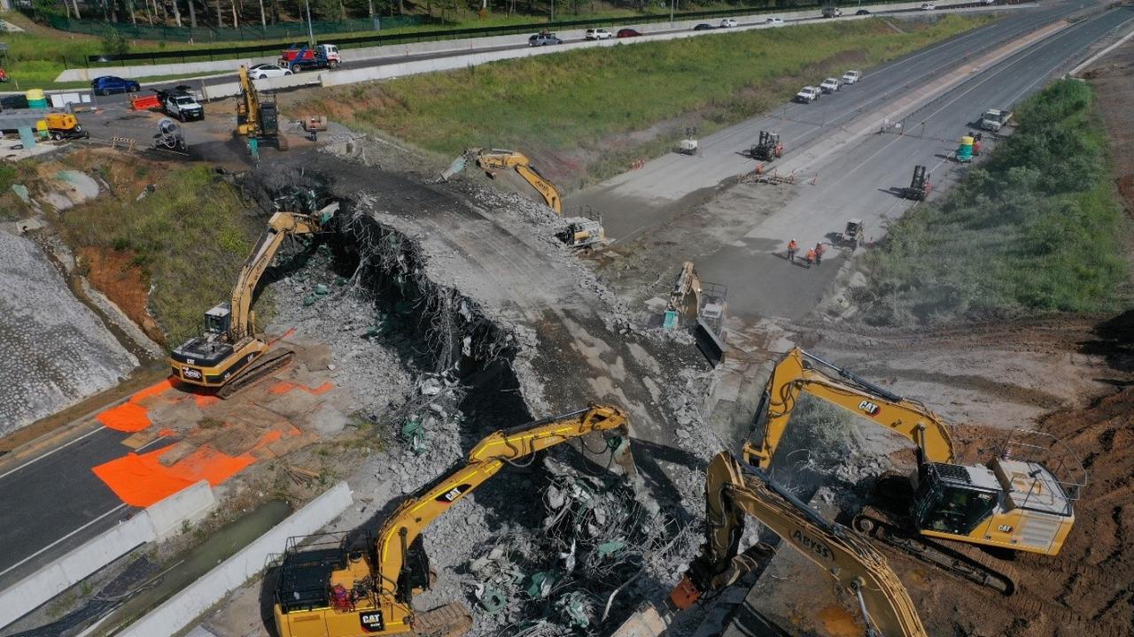 The old Maroochydore Rd bridge (pictured) was demolished in January 2023 to make way for the new upgrades. Photo: TMR