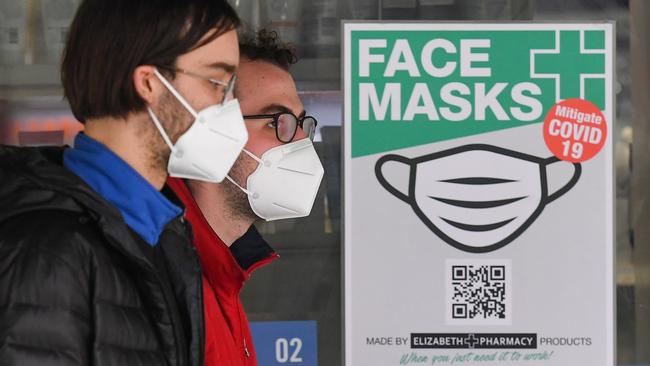 NSW may need to follow in Victoria’s footsteps and make masks mandatory. Picture: William WEST / AFP