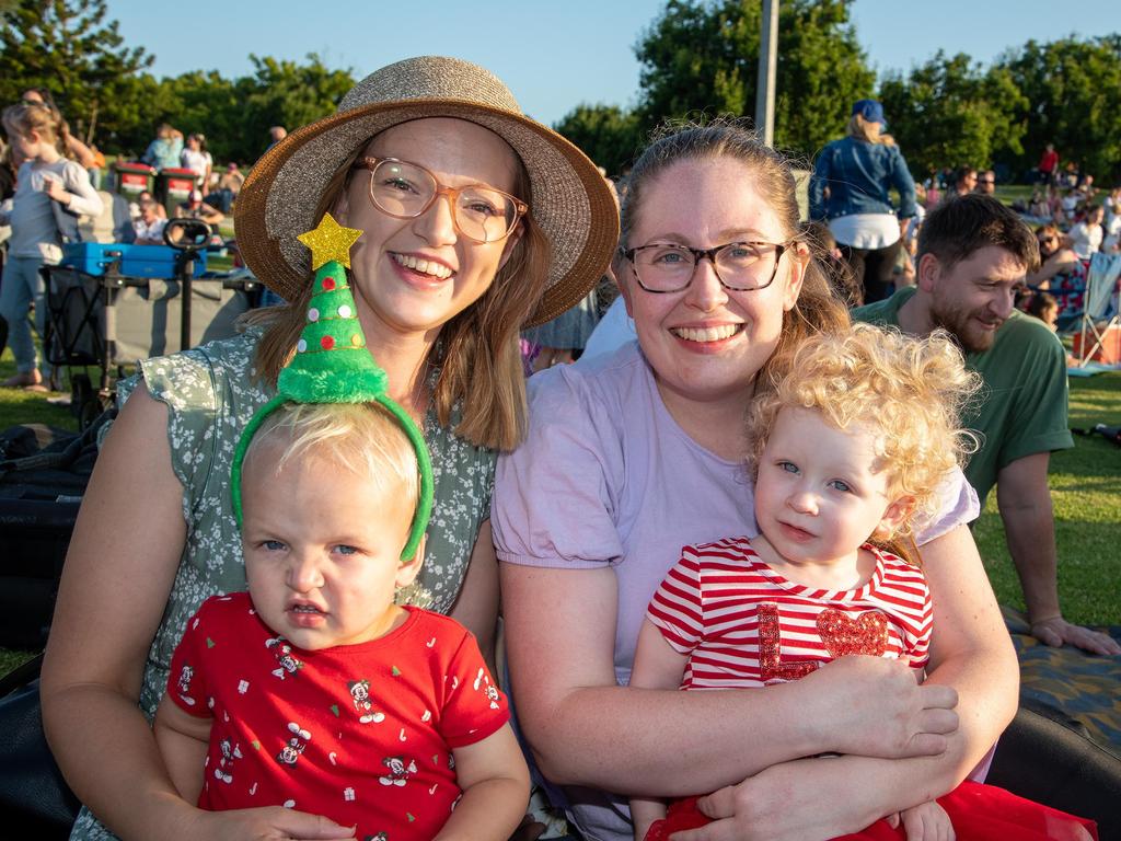 Claire and Finlay Martin, Lauren and Audrey Green. Triple M Mayoral Carols by Candlelight. December 11, 2022 Picture: Bev Lacey