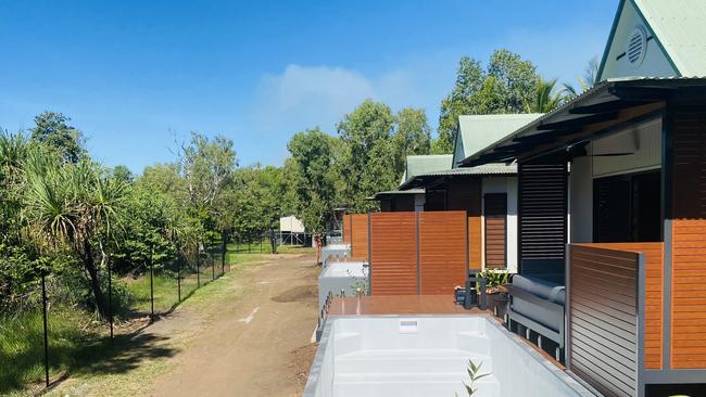 The finishing touches are being completed on the first six of 42 luxury villas at Darwin Airport.