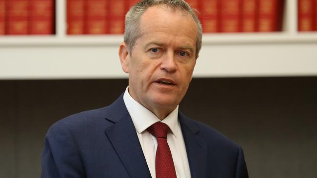 Bill Shorten agreed the deal with Mathias Cormann. Picture Gary Ramage