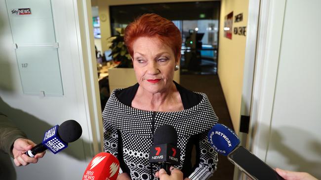 Senator Pauline Hanson at Parliament House in Canberra. Picture: Gary Ramage