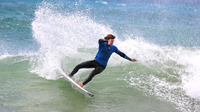 Gold Coast surfer Liam O'Brien is following in the footsteps of his coach Jay Thompson a former World Tour competitor. Picture: WSL