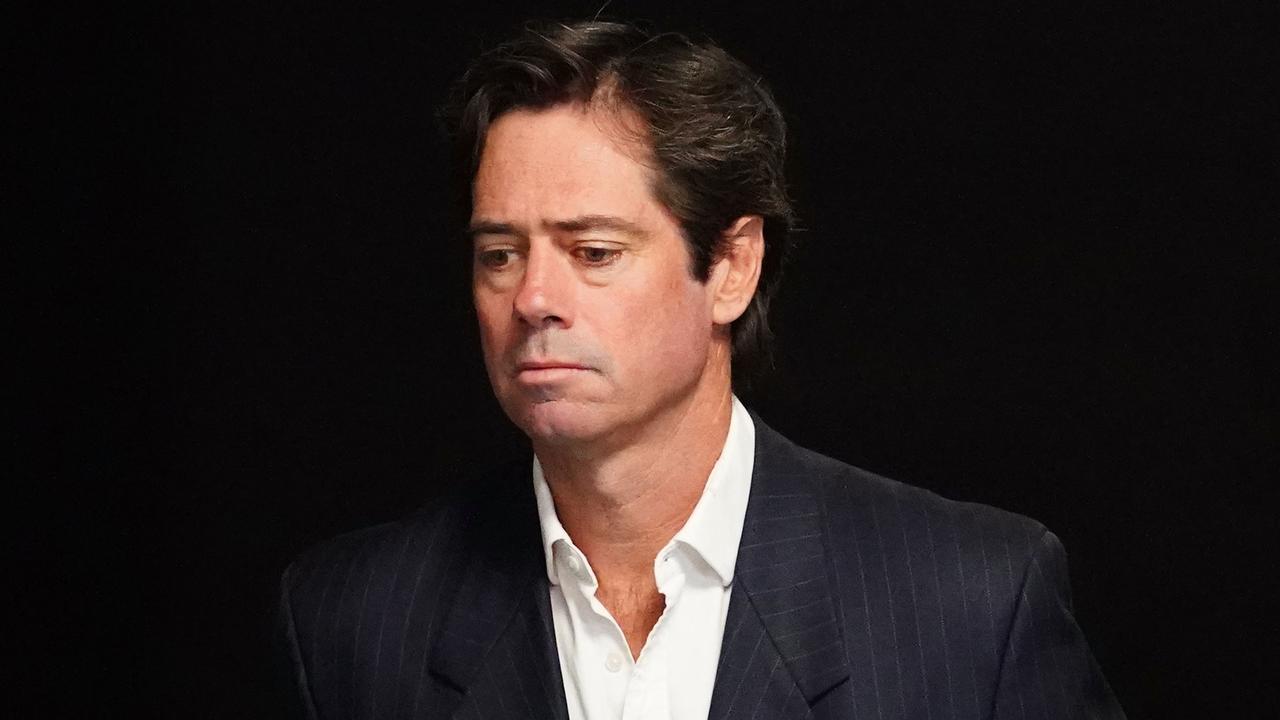 Gillon McLachlan and the AFL have been put into unfamiliar territory. Picture: Scott Barbour