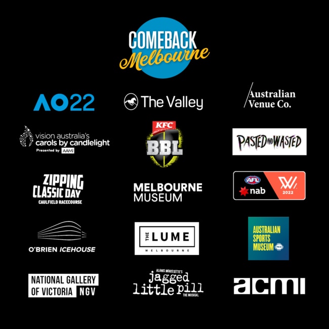 Thank you to our Comeback Melbourne Great Giveaway prize partners.